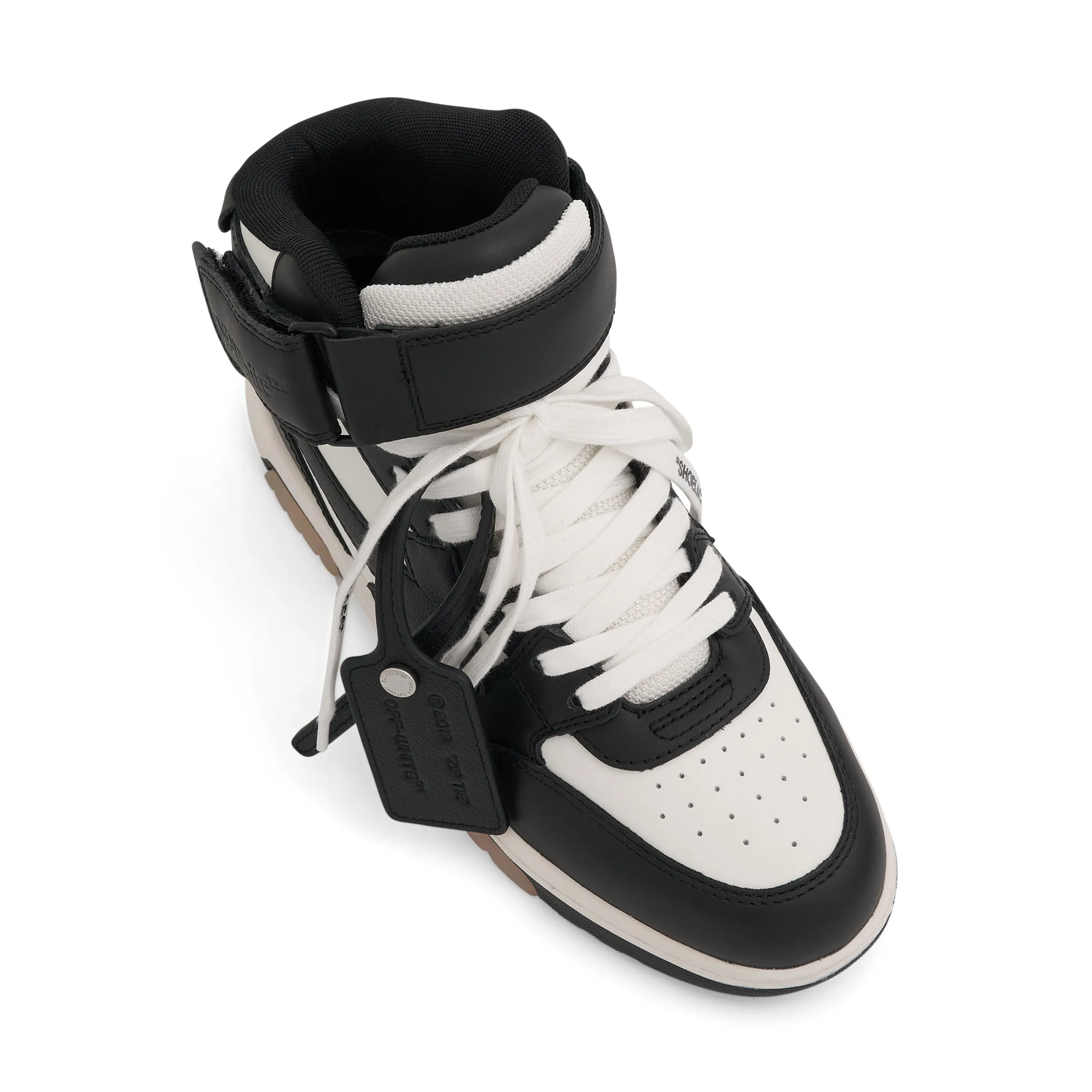 Out Of Office Mid Top Leather Sneakers in Black/White sold by MARAIS product image thumbnail 4