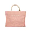 Raffia Small Shopping Bag in Pink sold by MARAIS