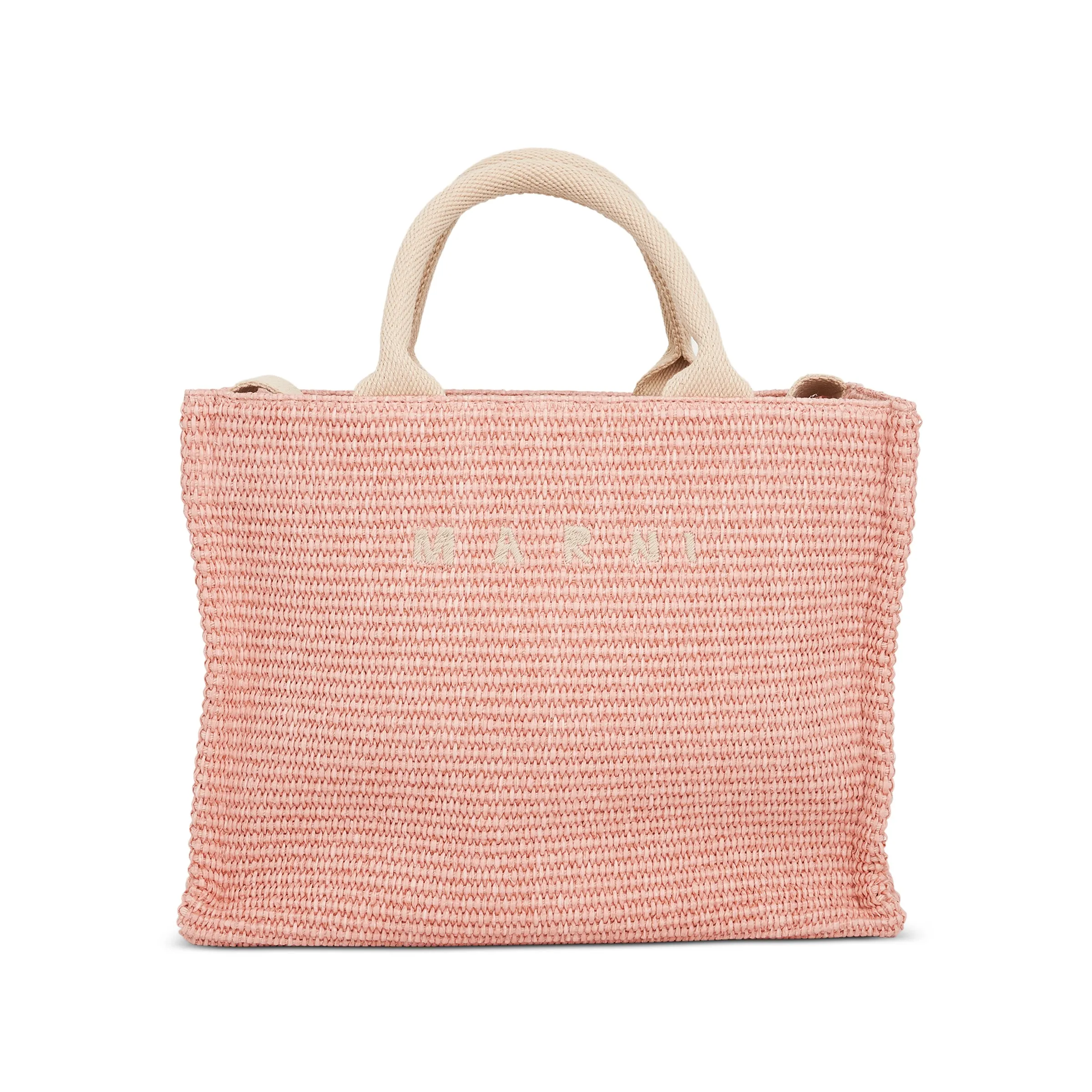 Raffia Small Shopping Bag in Pink sold by MARAIS product image thumbnail 2