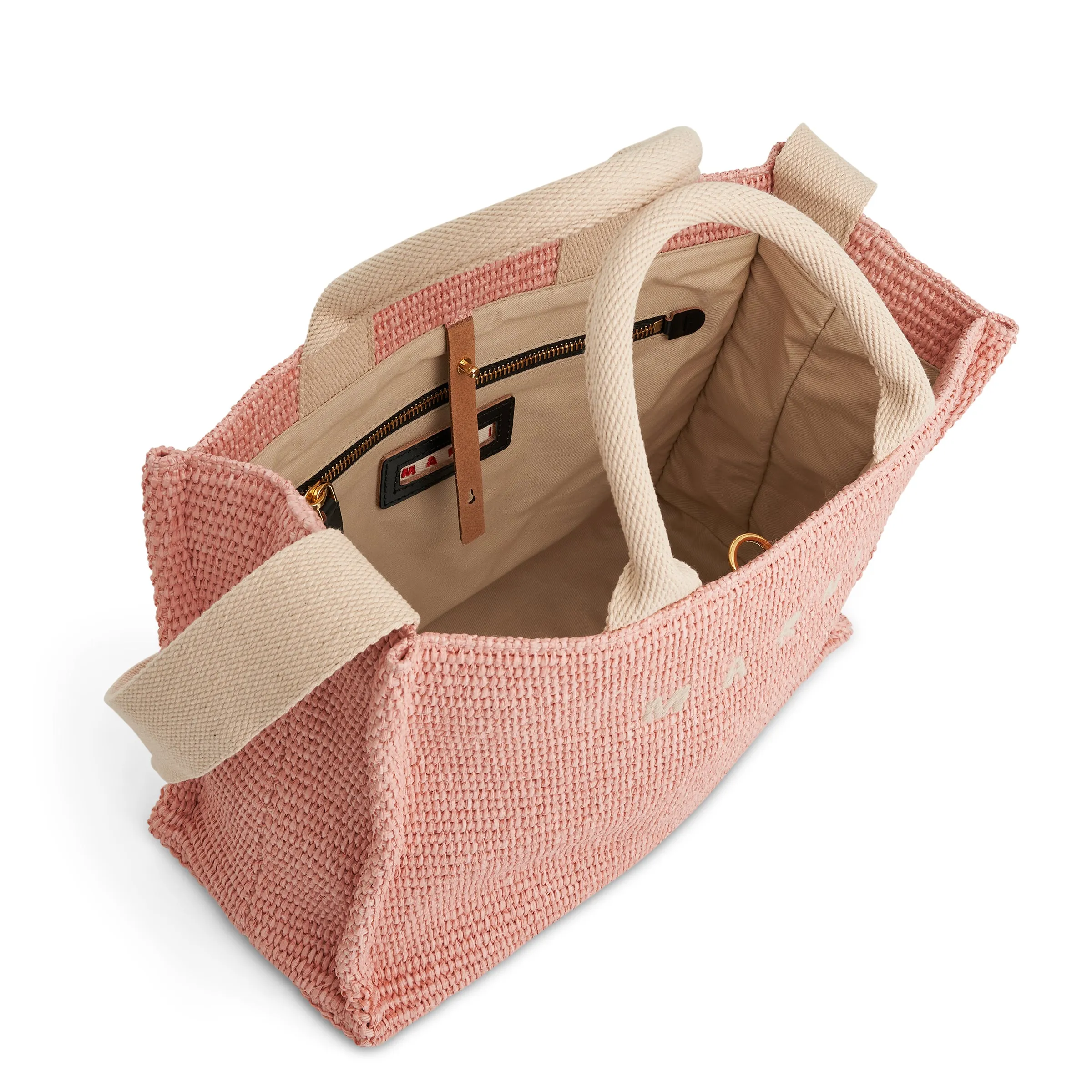 Raffia Small Shopping Bag in Pink sold by MARAIS product image thumbnail 5