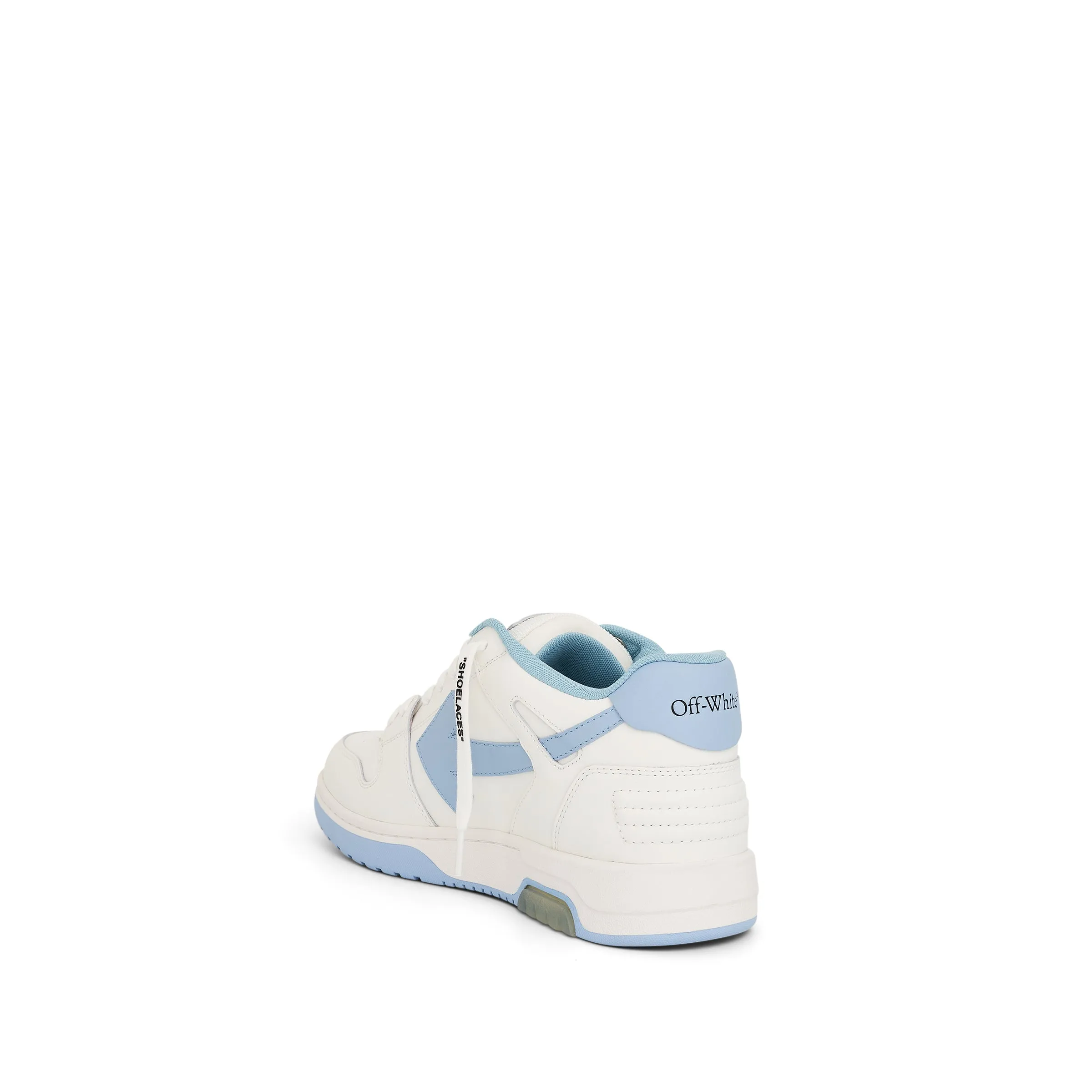 Out of Office Leather Sneakers in White/Light Blue sold by MARAIS product image thumbnail 3
