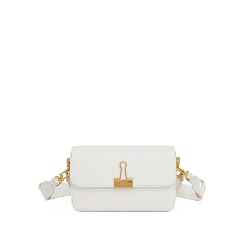 Plain Binder Small Shoulder Bag in White sold by MARAIS