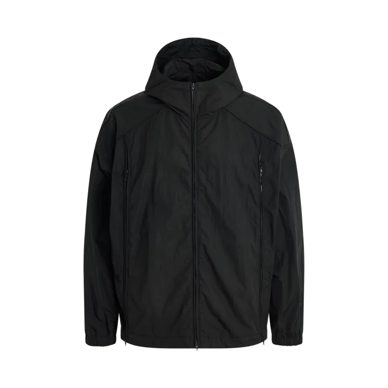 Hidden Pocket Side Zipper Jacket in Black sold by MARAIS