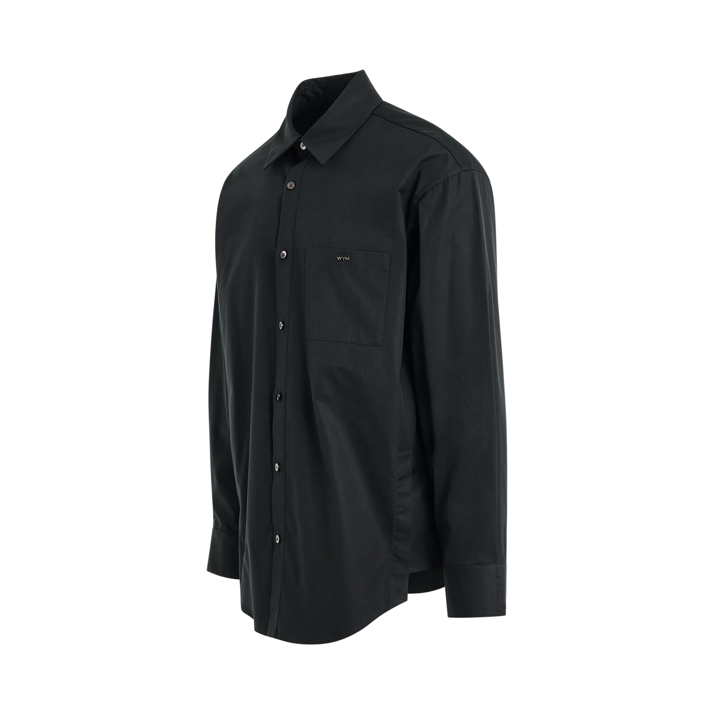 Back Logo Long Sleeve Shirt in Black sold by MARAIS product image thumbnail 2