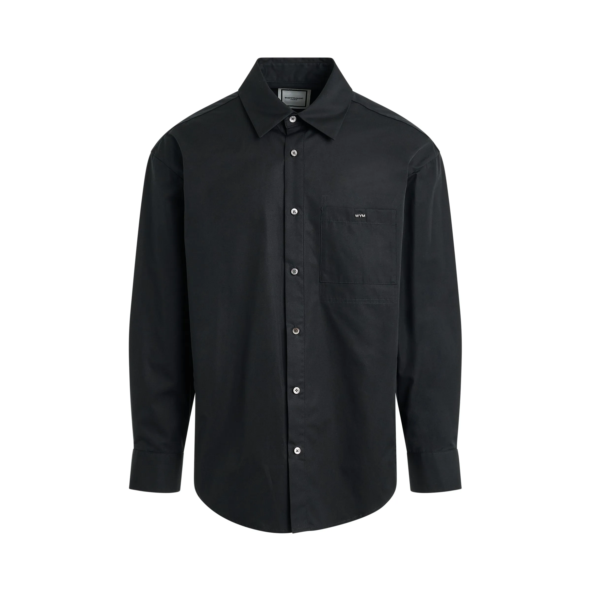 Back Logo Long Sleeve Shirt in Black sold by MARAIS
