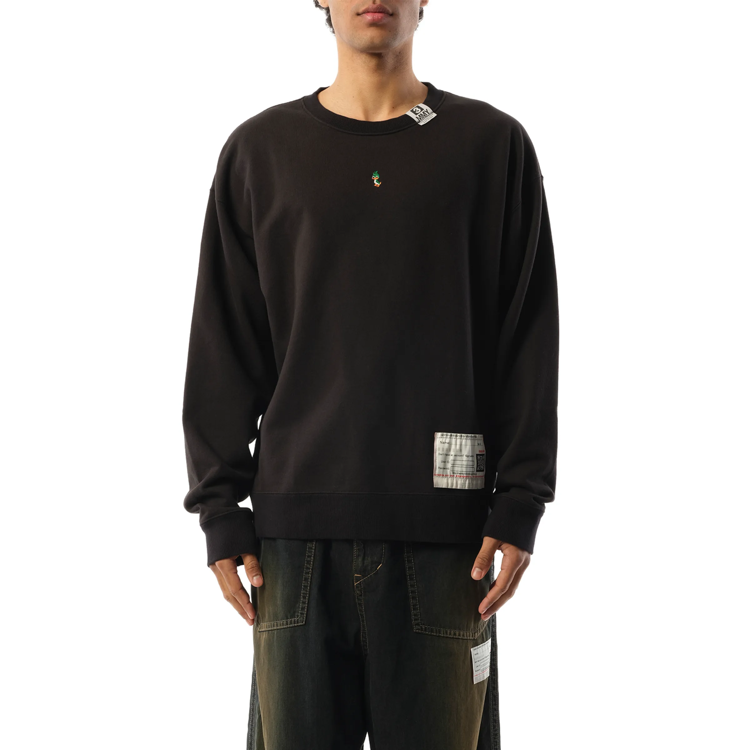 Duck Embroidery Pullover in Black sold by MARAIS
