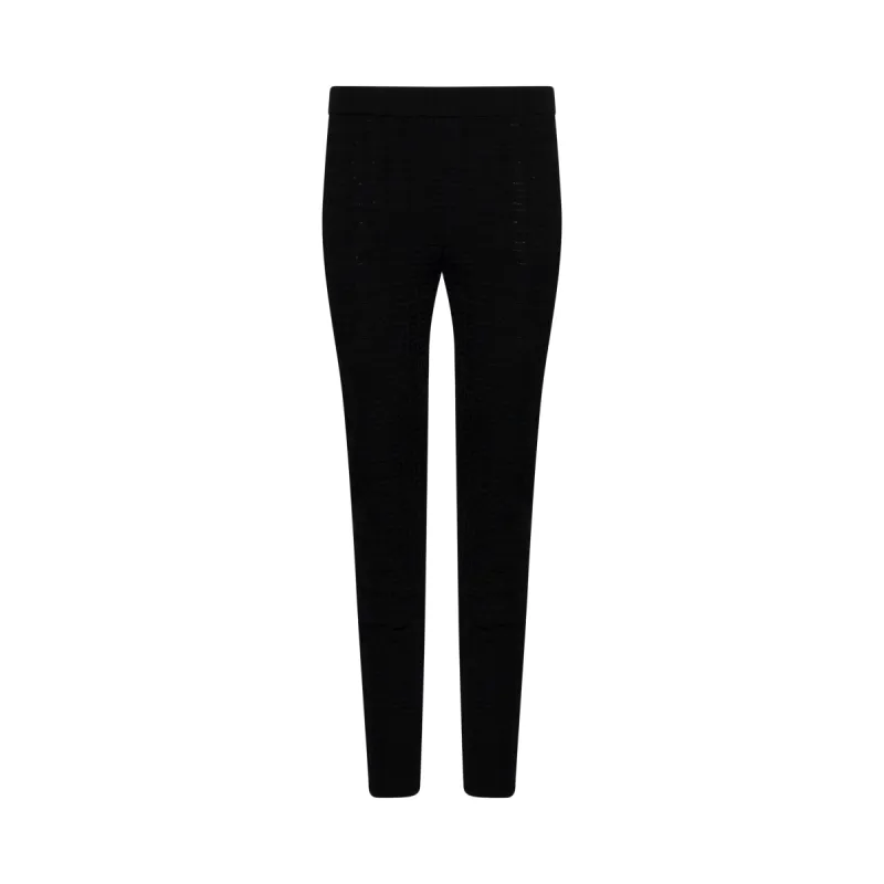4G Lace Monogram Stretch Legging in Black sold by MARAIS