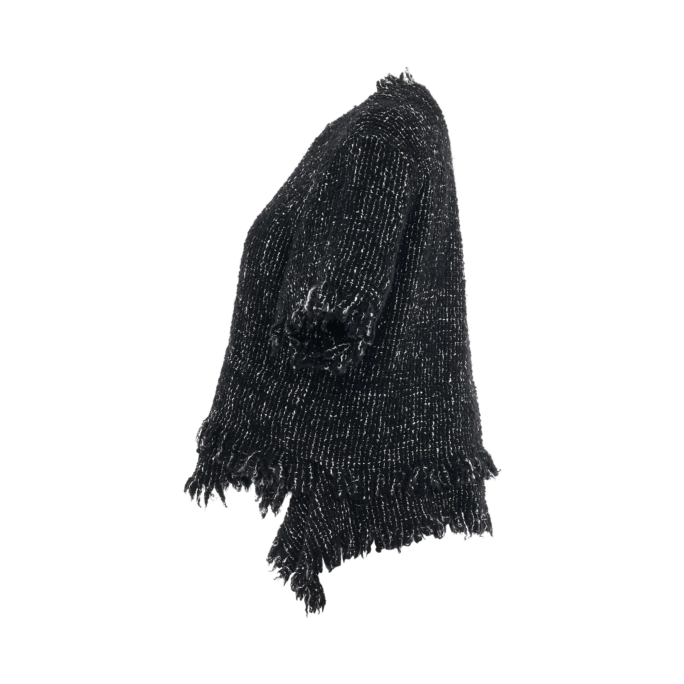 Tweed Cropped Pullover in Black sold by MARAIS product image thumbnail 3