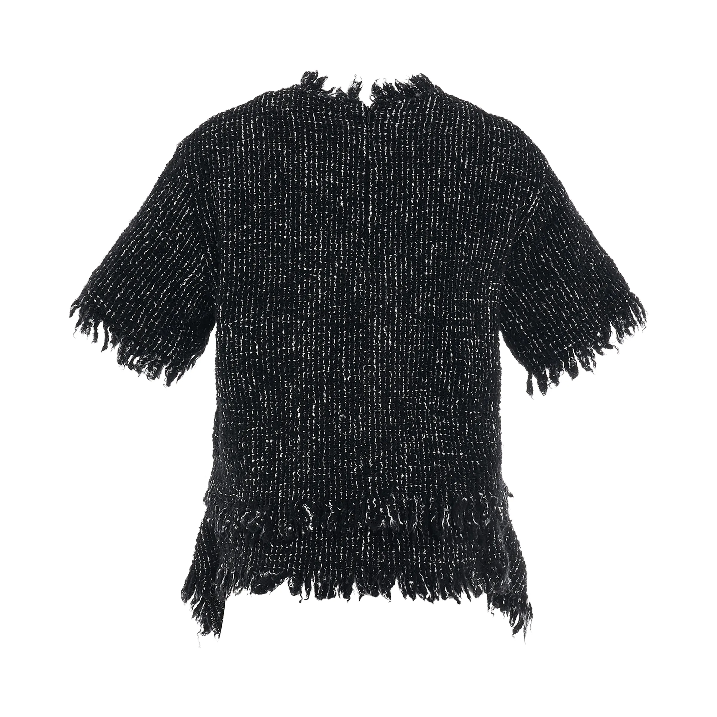 Tweed Cropped Pullover in Black sold by MARAIS product image thumbnail 4