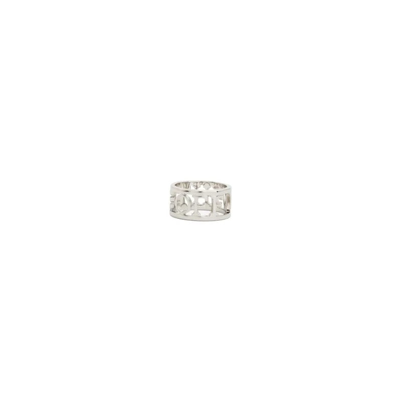 Logo Lettering Ring in Silver sold by MARAIS