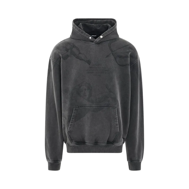 Cherub All Over Hoodie in Vintage Grey sold by MARAIS