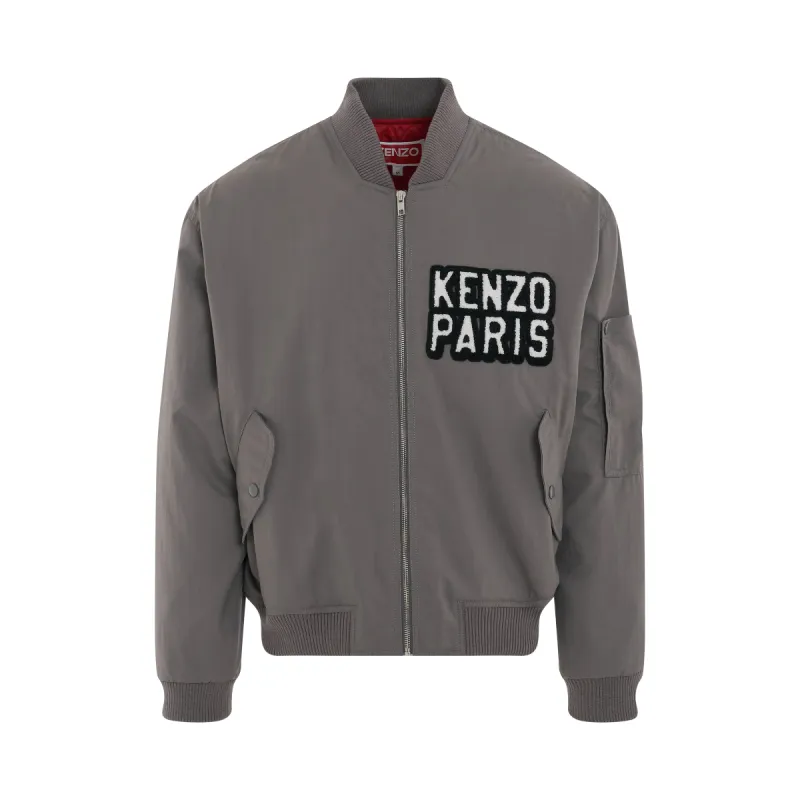 Elevated Flight Bomber Jacket in Middle Grey sold by MARAIS
