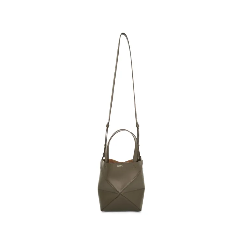 Medium Puzzle Fold Tote Bag in Dark Khaki Green sold by MARAIS