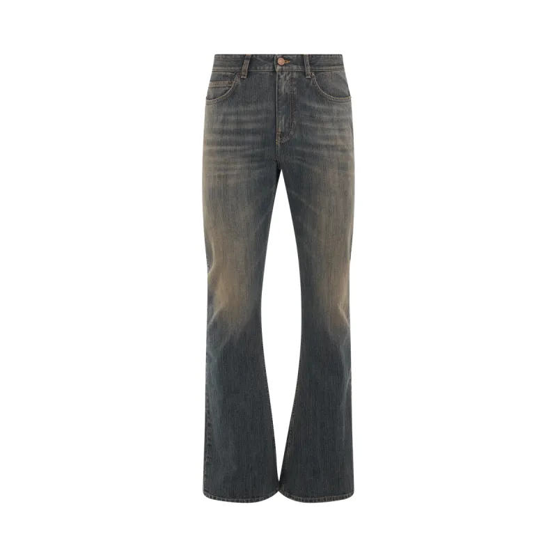 Bootcut Pants in Blue Light Ring sold by MARAIS