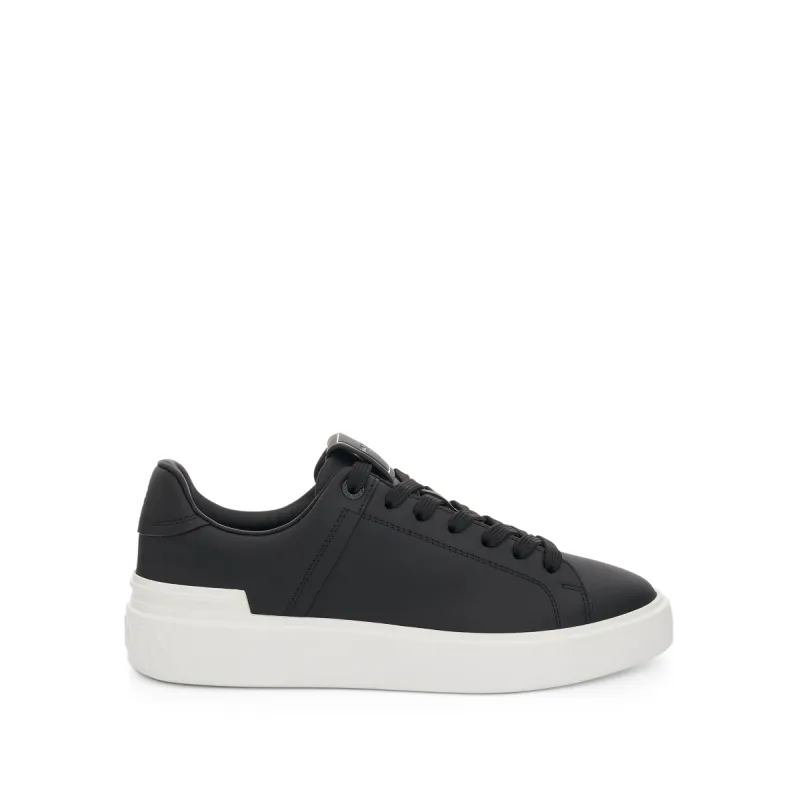 B-Court Calfskin Sneaker in Black/White made by Balmain