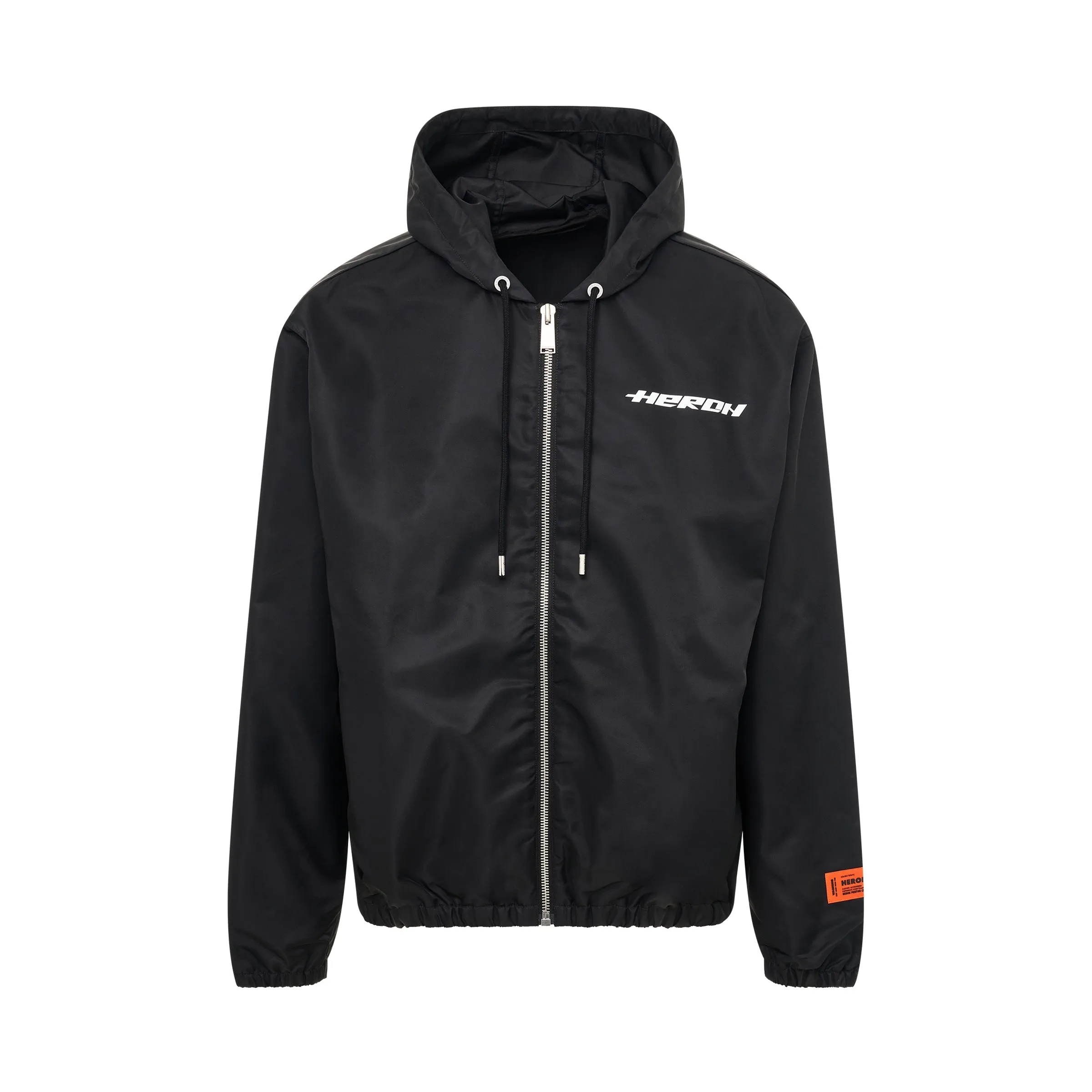 Ex-Ray Heron Nylon Windbreaker in Black/White sold by MARAIS