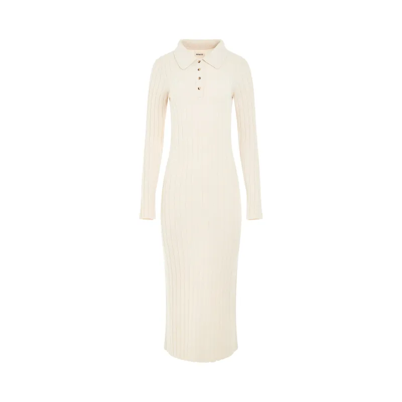 Hans Dress in Magnolia sold by MARAIS