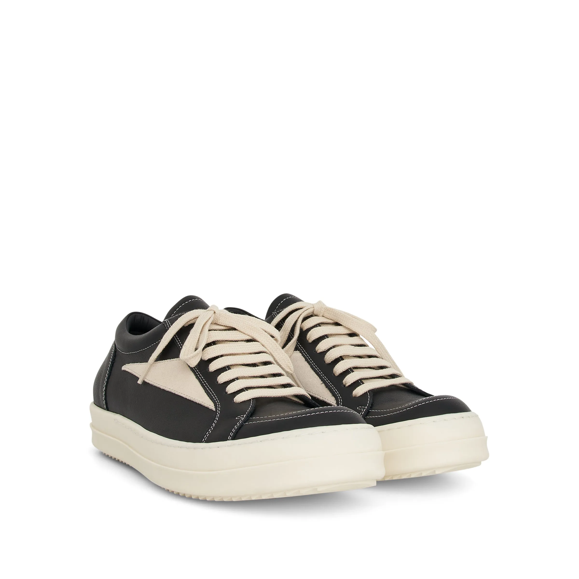 Vintage Leather Sneaker in Black/Milk sold by MARAIS product image thumbnail 2