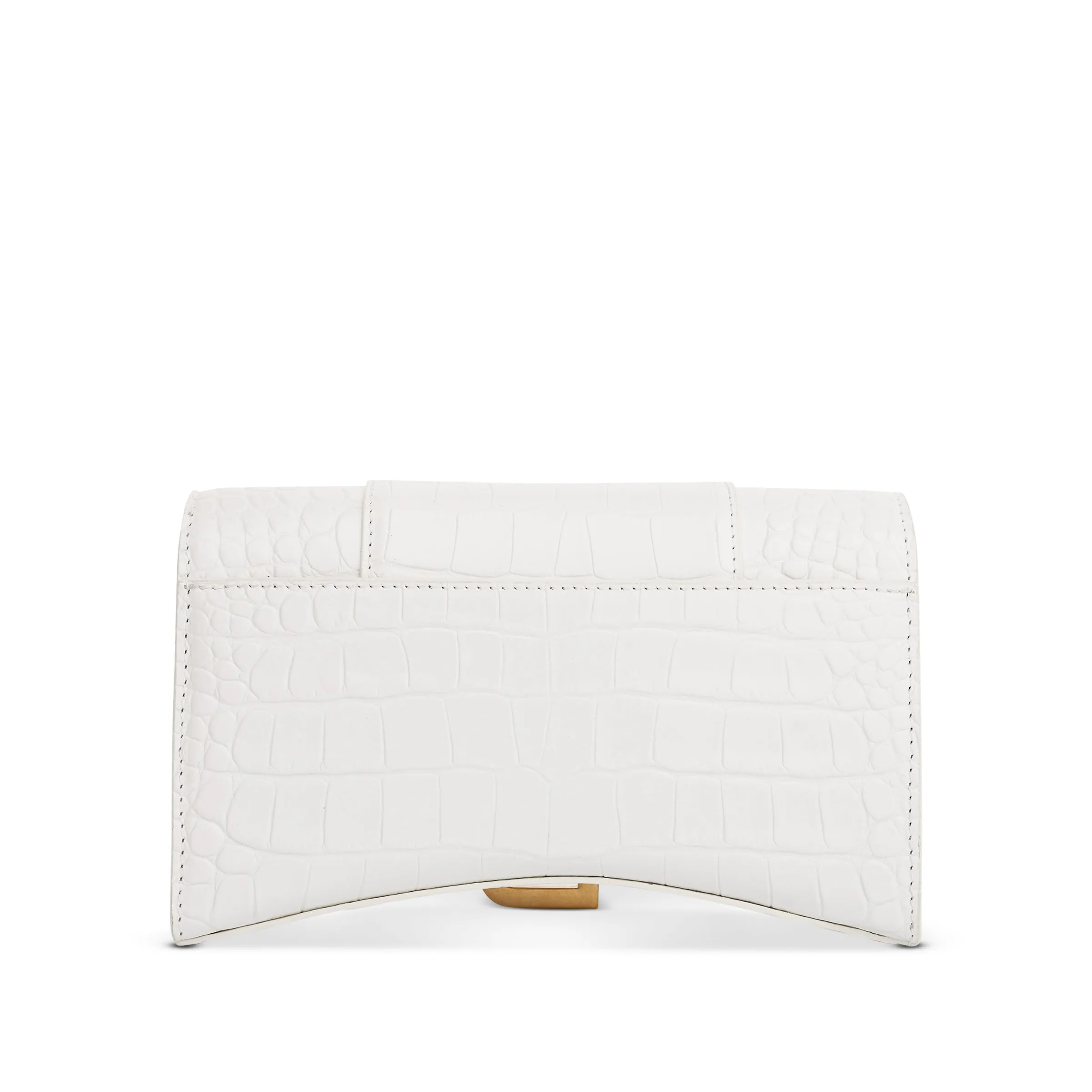 Hourglass Embossed Croco Wallet On Chain in Off White sold by MARAIS product image thumbnail 3