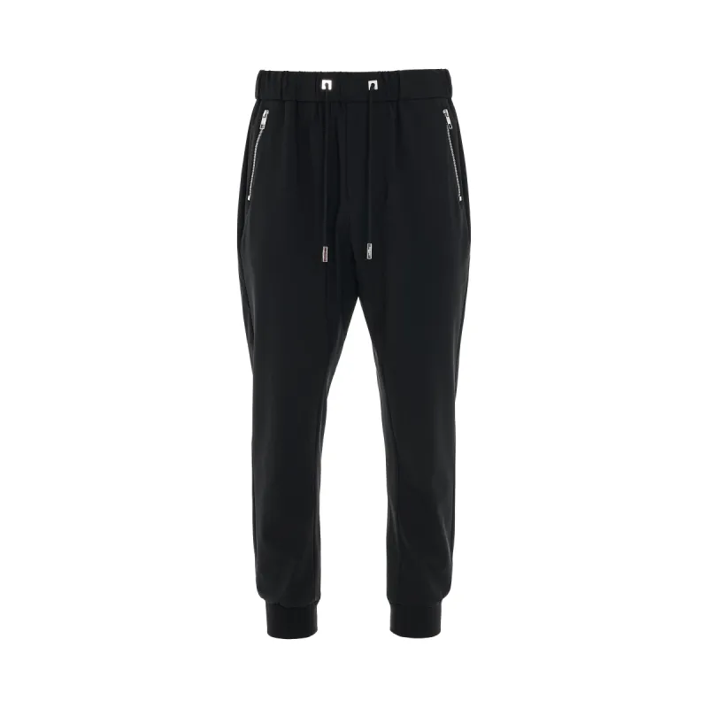 Wool Jogger Trouser in Black sold by MARAIS