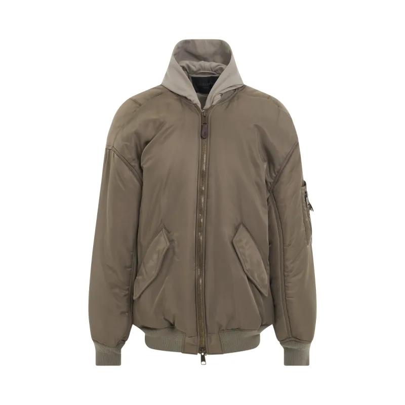 All In Bomber Jacket in Dark Beige sold by MARAIS