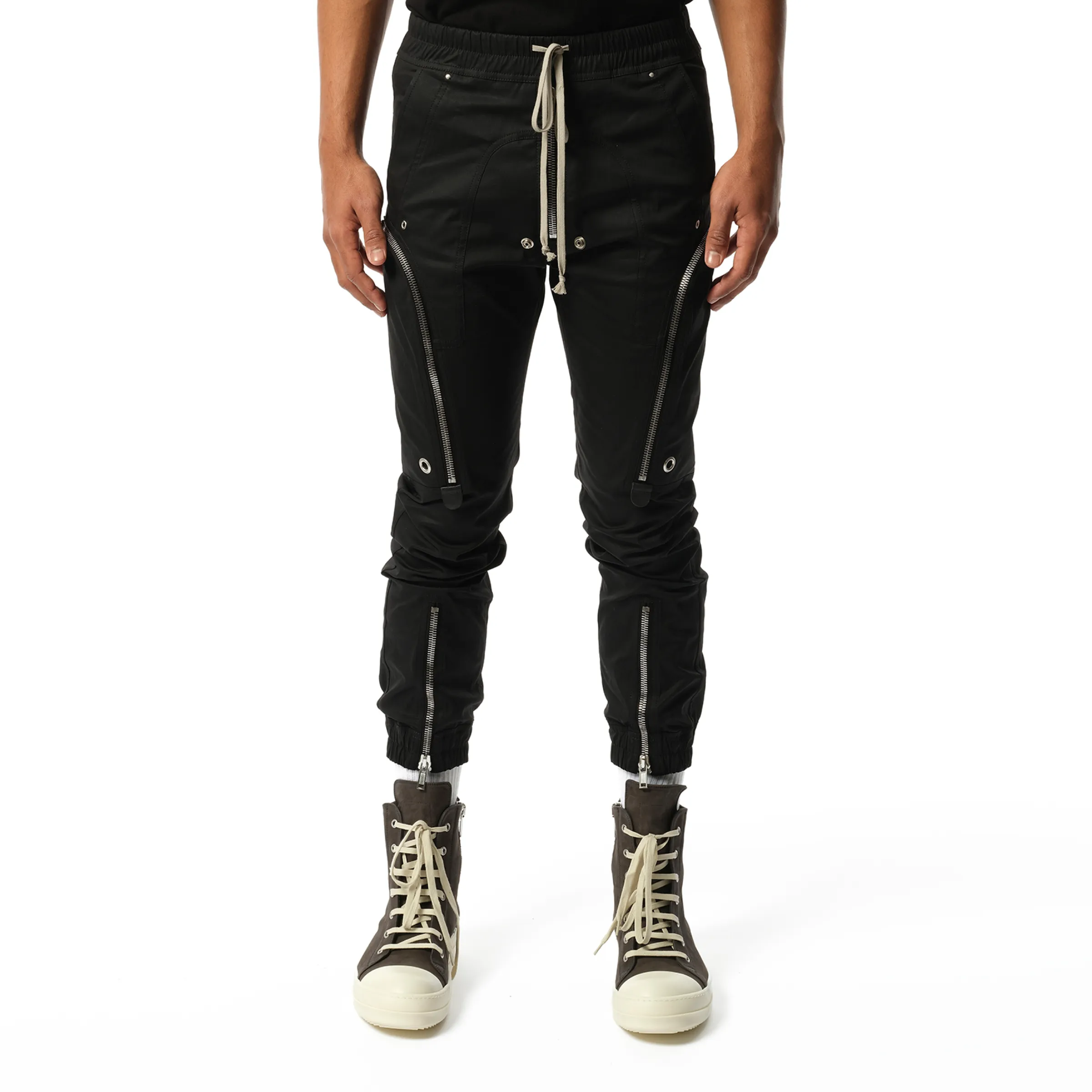 Bauhaus Zip Cargo Pants in Black sold by MARAIS