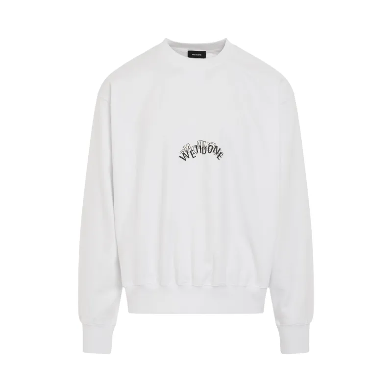 Layered Logo Sweatshirt in White sold by MARAIS