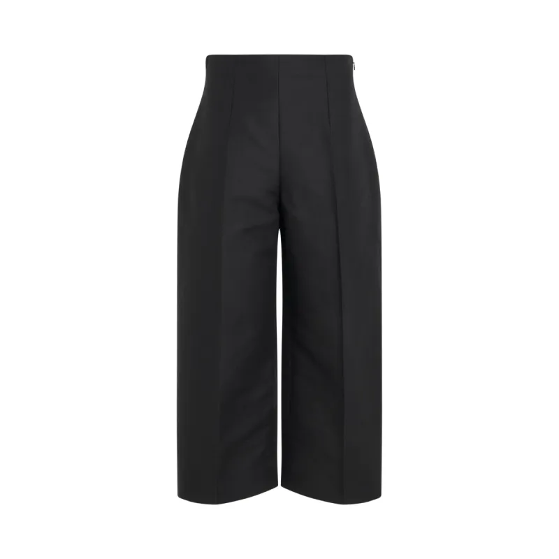 High Waisted Straight Leg Pants in Black sold by MARAIS