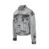 Sleeve Detachable Trucker Denim Jacket in Black sold by MARAIS