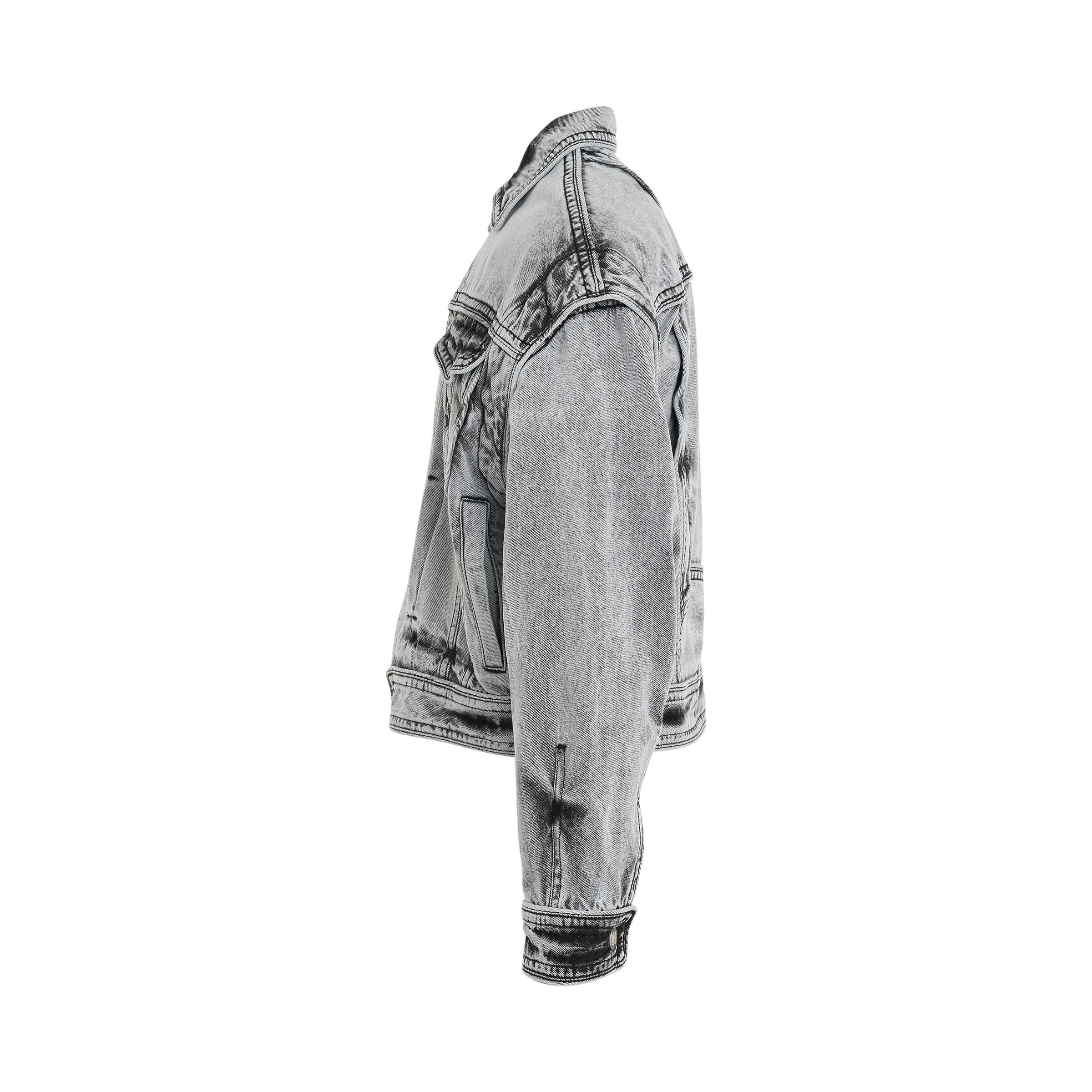 Sleeve Detachable Trucker Denim Jacket in Black sold by MARAIS product image thumbnail 3