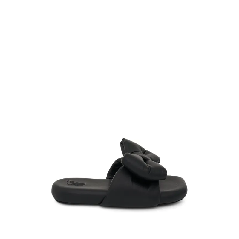 Nappa Leather Extra Padded Slipper in Black sold by MARAIS