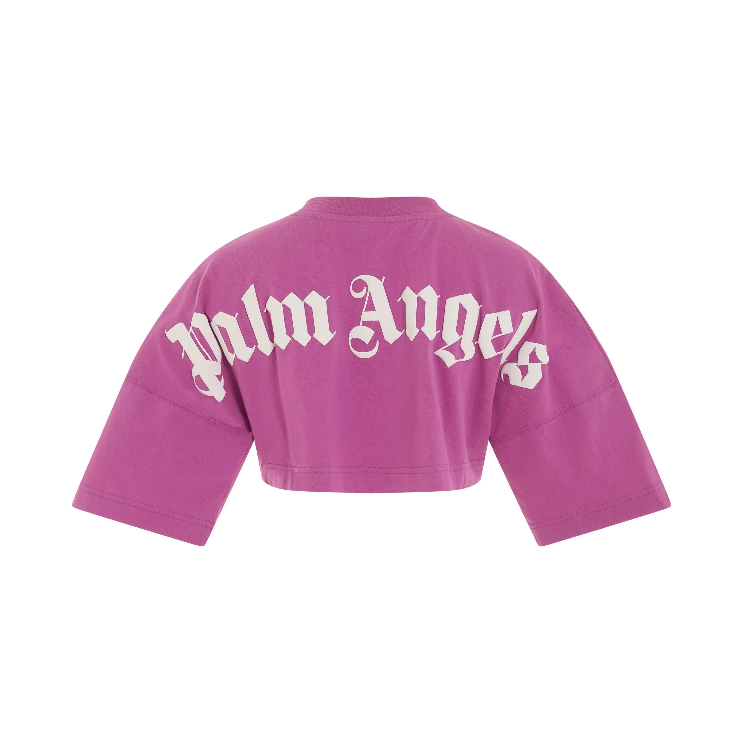 Cropped Classic Overlogo T-Shirt in Purple/White sold by MARAIS product image thumbnail 4