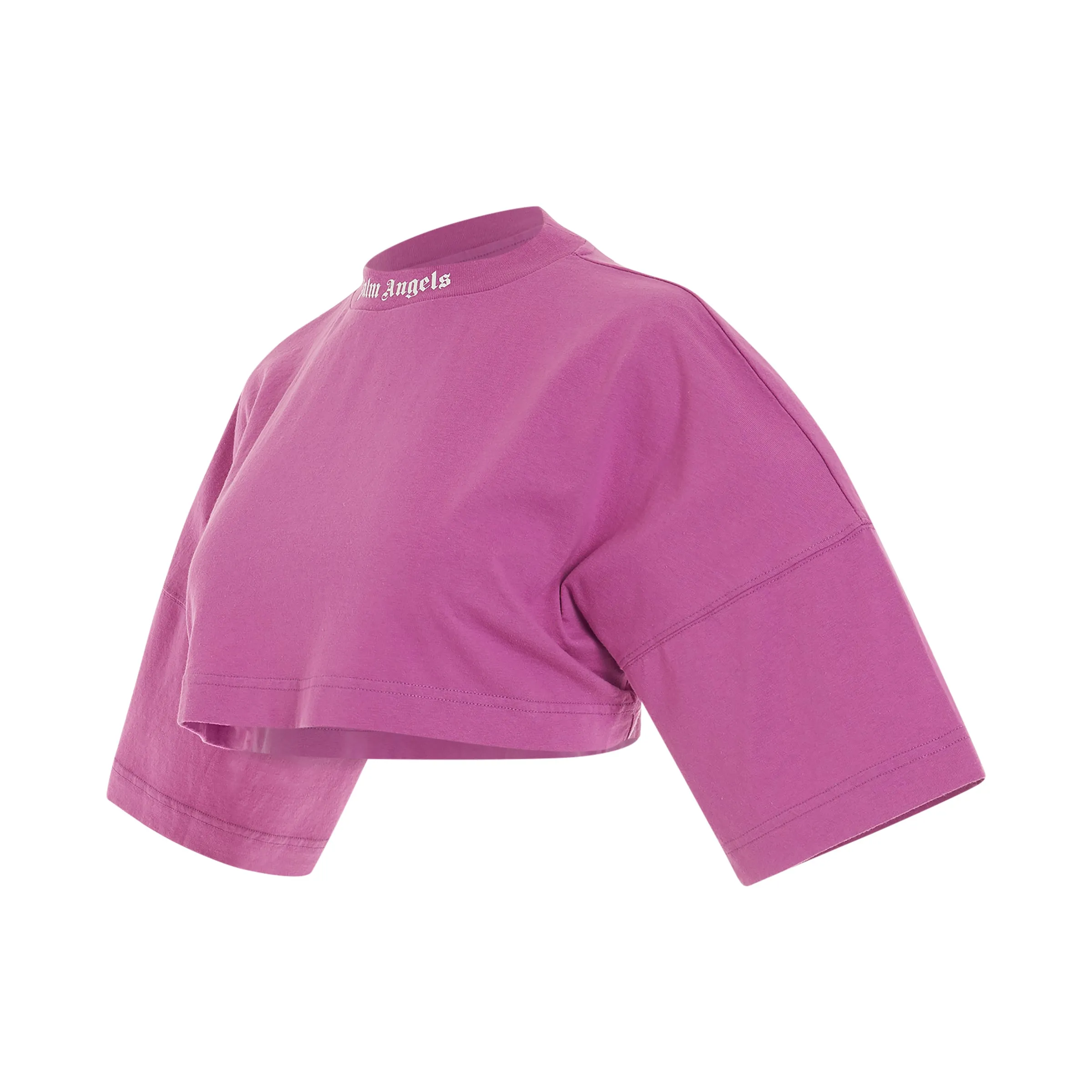 Cropped Classic Overlogo T-Shirt in Purple/White sold by MARAIS product image thumbnail 2