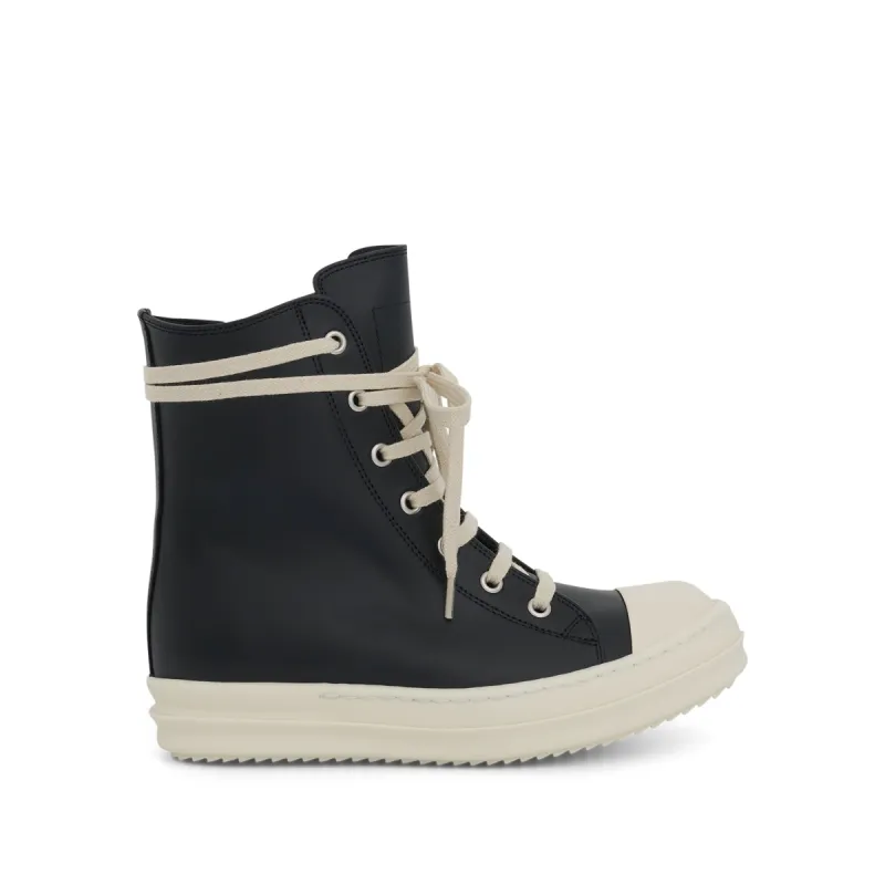 High Leather Sneaker in Black/Milk sold by MARAIS