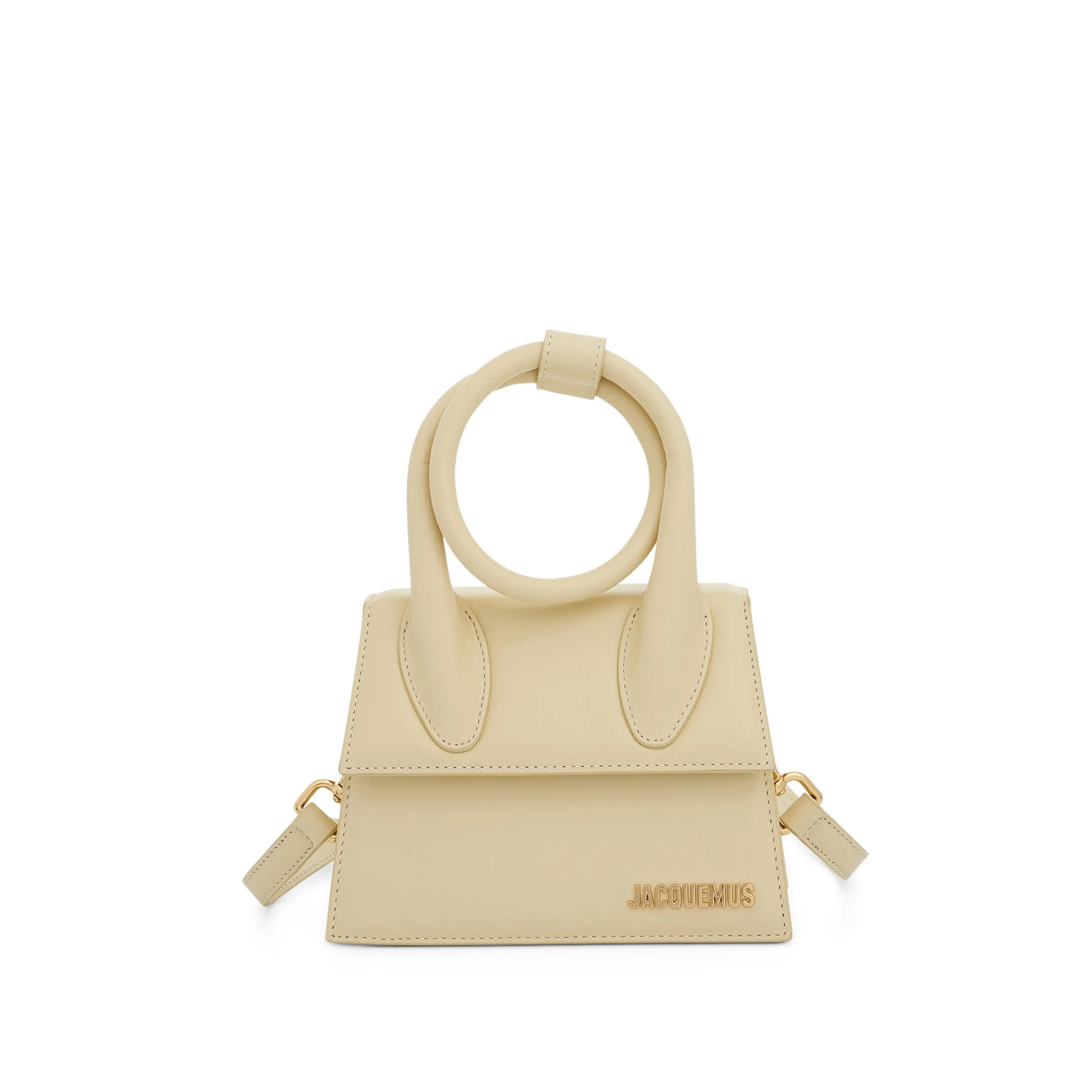 Le Chiquito Noeud Leather Bag in Ivory sold by MARAIS