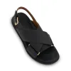 Fussbett Criscross Sandal in Black sold by MARAIS
