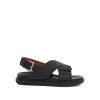 Fussbett Criscross Sandal in Black sold by MARAIS