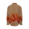 Burning Herringbone Shirt in Beige/Red sold by MARAIS