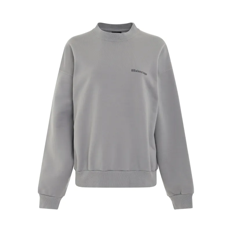 BB Corp Stonewash Regular Crewneck Sweater in Grey/Dark Grey sold by MARAIS