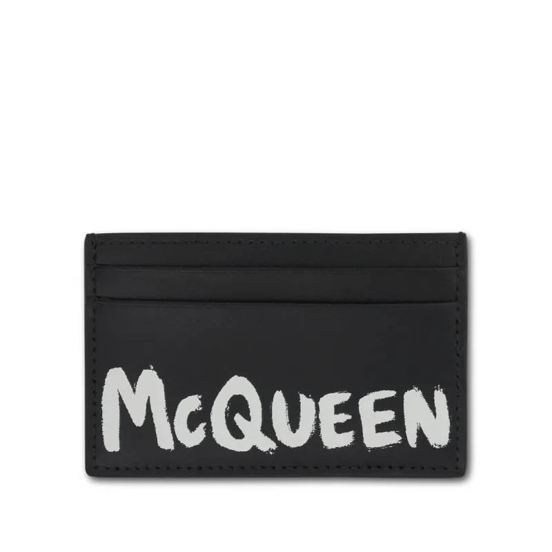Graffiti Logo Credit Card Wallet in Black sold by MARAIS
