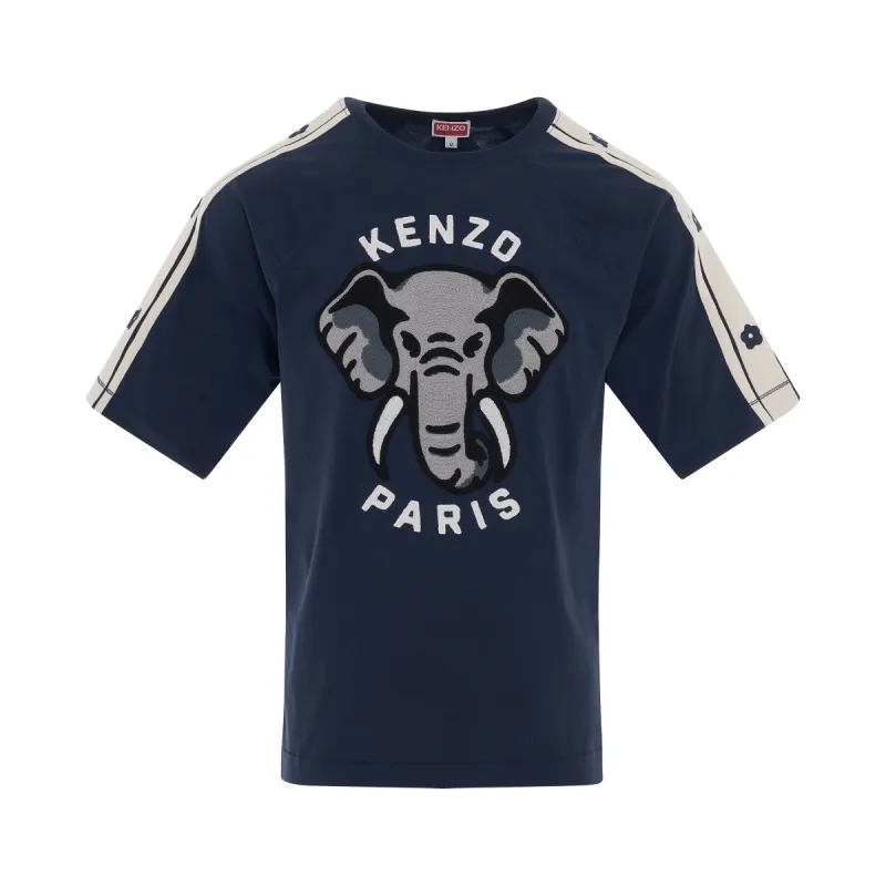Elephant Fitted T-Shirt in Midnight Blue sold by MARAIS