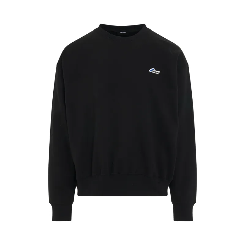 Logo Embroidered Wappen Sweatshirt in Black sold by MARAIS