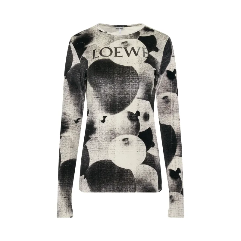 Balloon Print Top in Black/White sold by MARAIS