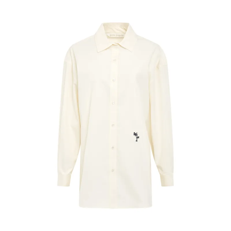 Palms Embroidered Shirt in Butter/Black sold by MARAIS