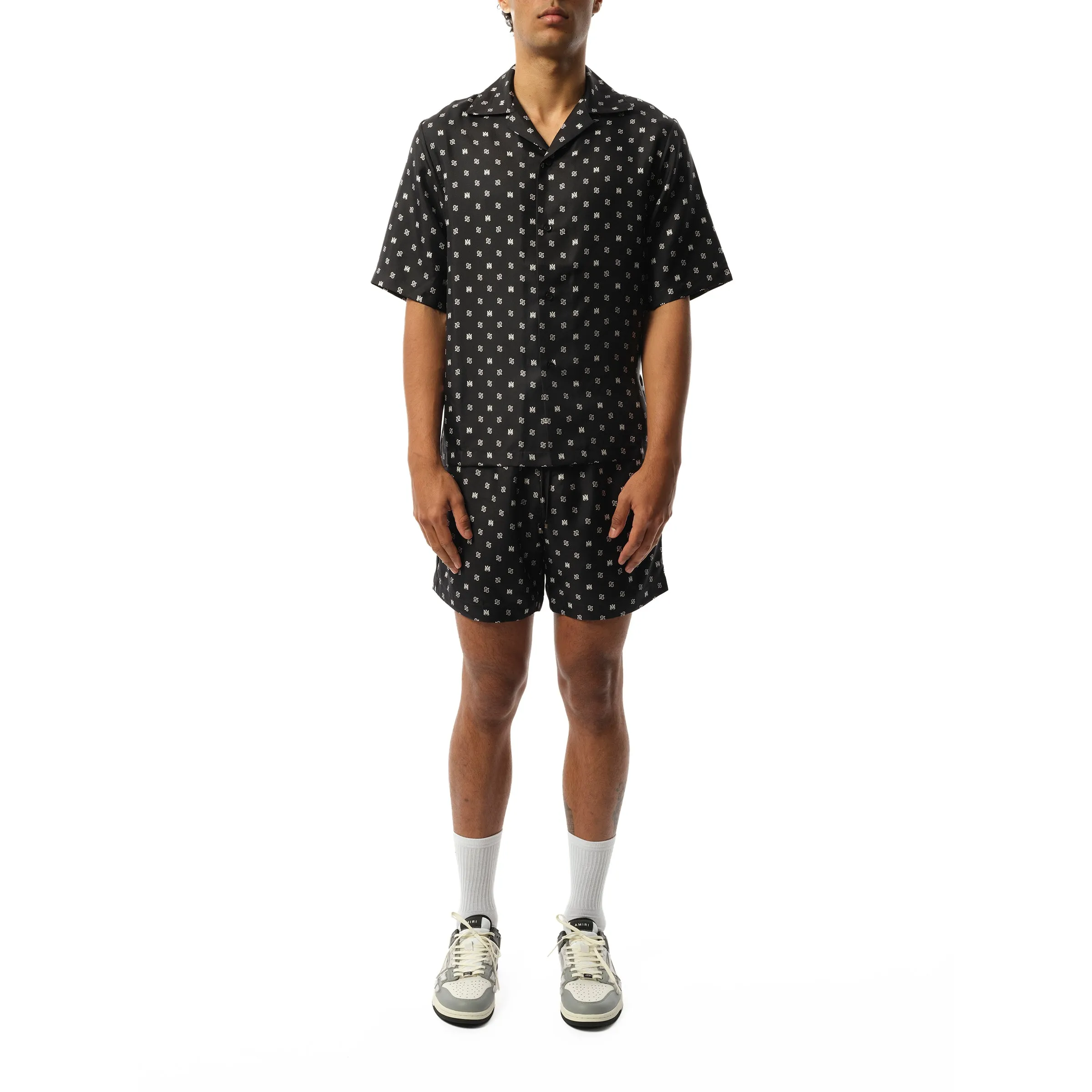 MA Paisley Bowling Shirt in Black/White sold by MARAIS product image thumbnail 4