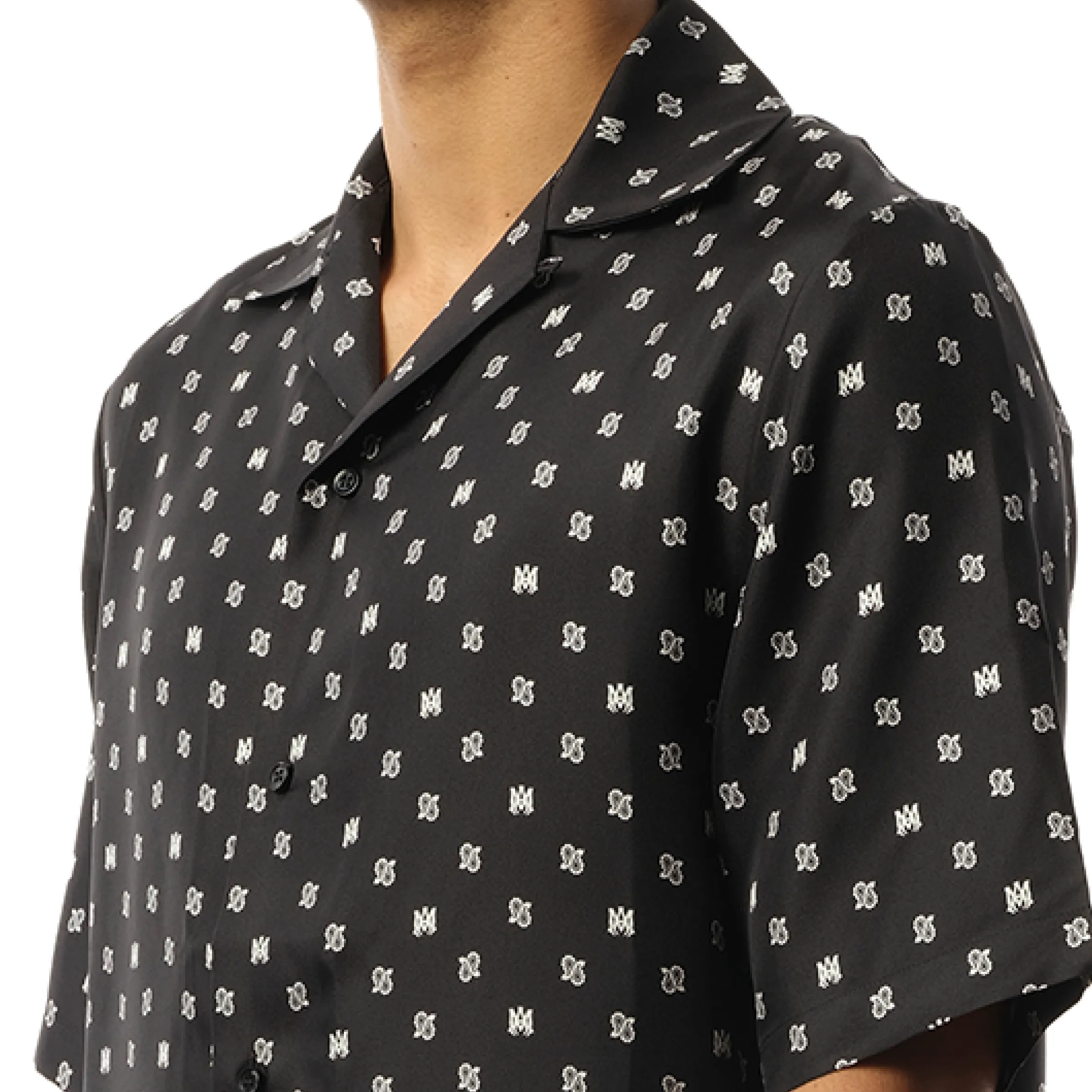 MA Paisley Bowling Shirt in Black/White sold by MARAIS product image thumbnail 3