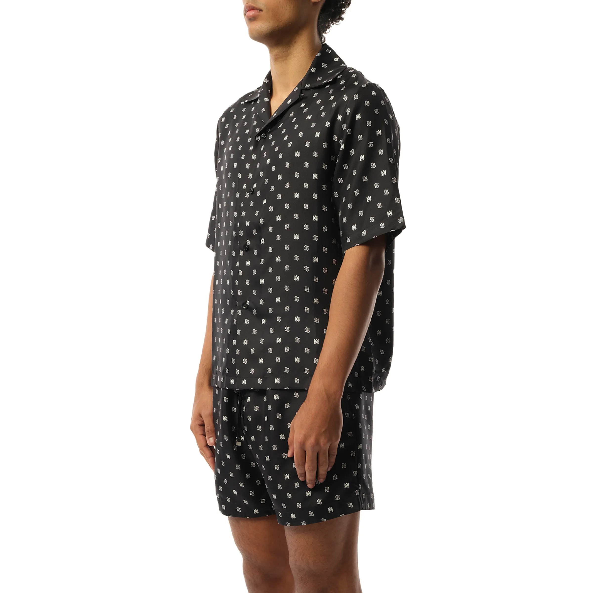 MA Paisley Bowling Shirt in Black/White sold by MARAIS product image thumbnail 5