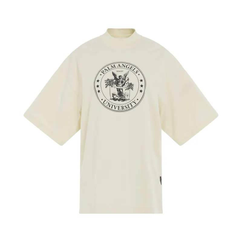 College Loose Fit T-Shirt in Butter/Black sold by MARAIS