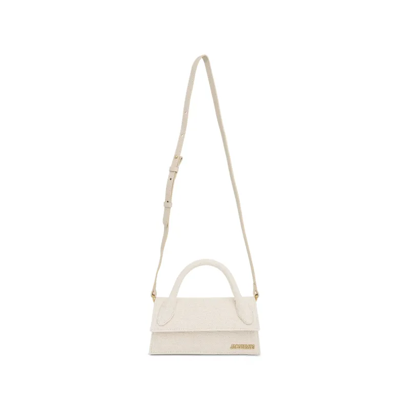 Le Chiquito Long Leather Bag in Off-White sold by MARAIS