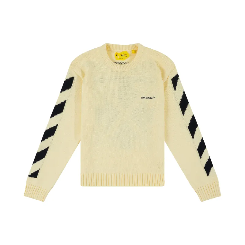 Rubber Arrow Knit Crewneck in Yellow/Black sold by MARAIS